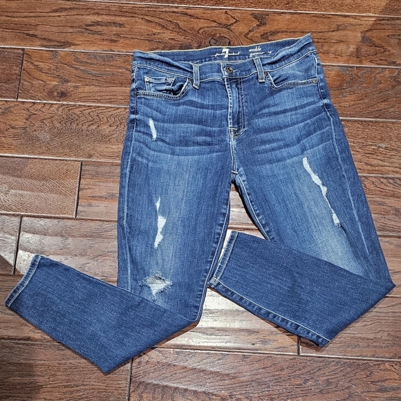 7 FOR ALL MAN KIND Gwenevere Ankle Jeans Size 31 Inseam 27" - Picture 1 of 6